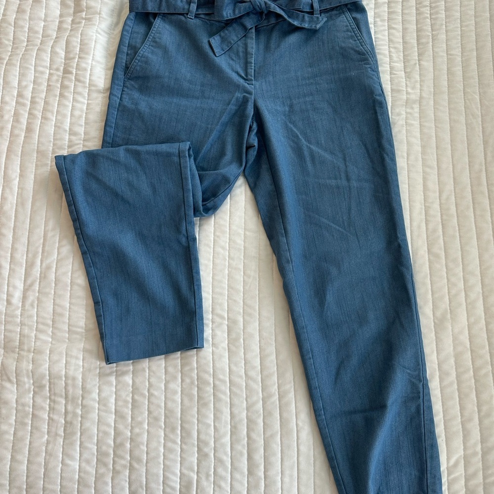 LOFT Blue Trousers with Belt